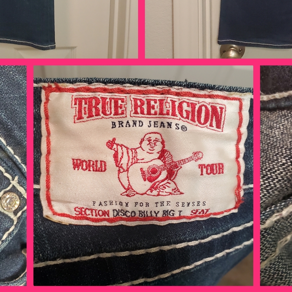 True Religion jeans with rhinestone buttons